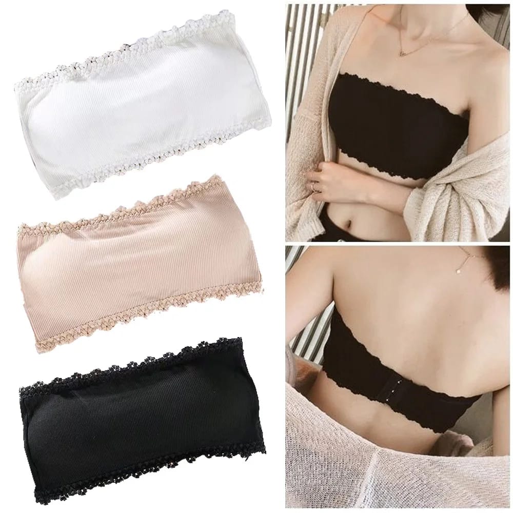 50% OFF | Pack Of 3 Imported Invisible Strapless Bra | 3 Different Colours