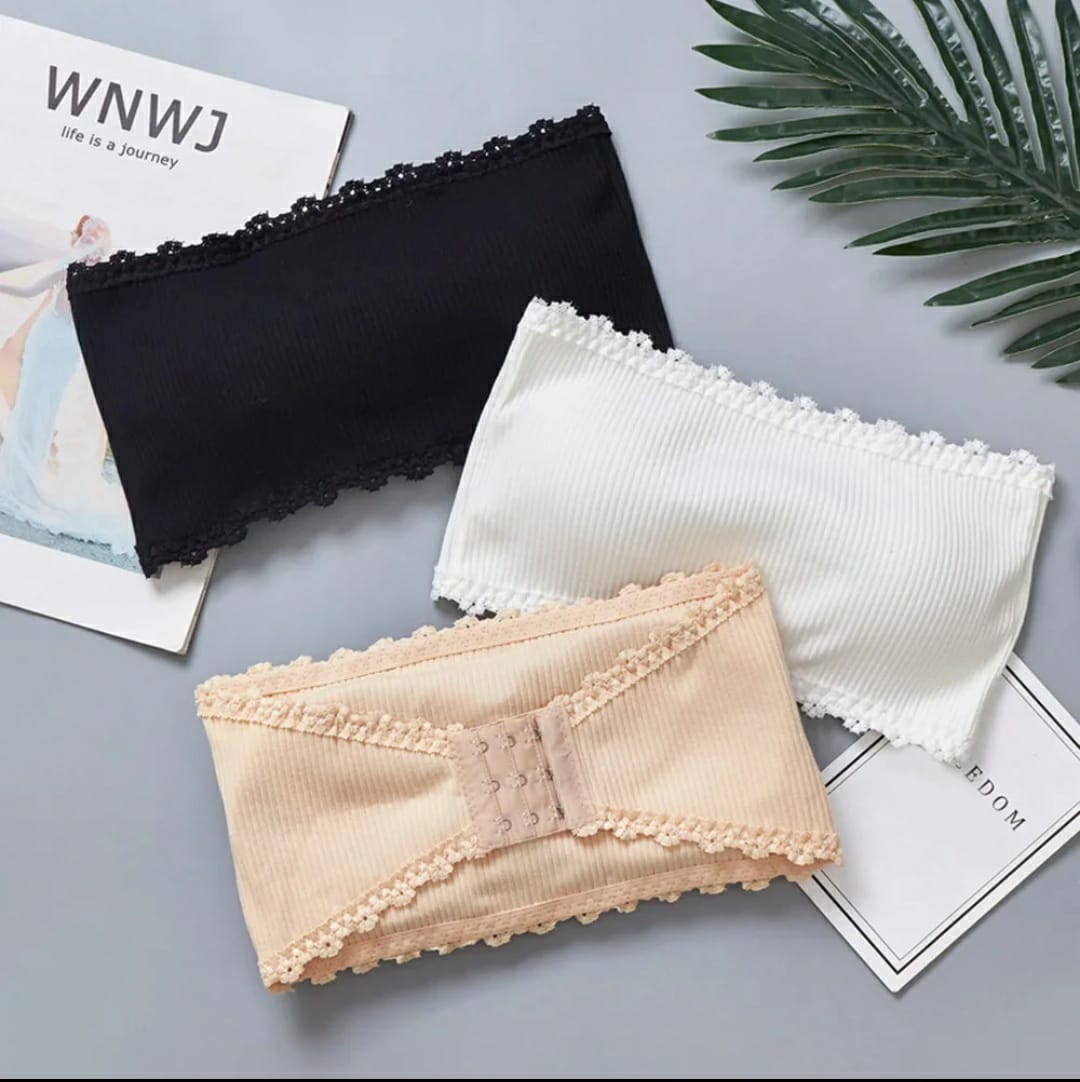 50% OFF | Pack Of 3 Imported Invisible Strapless Bra | 3 Different Colours