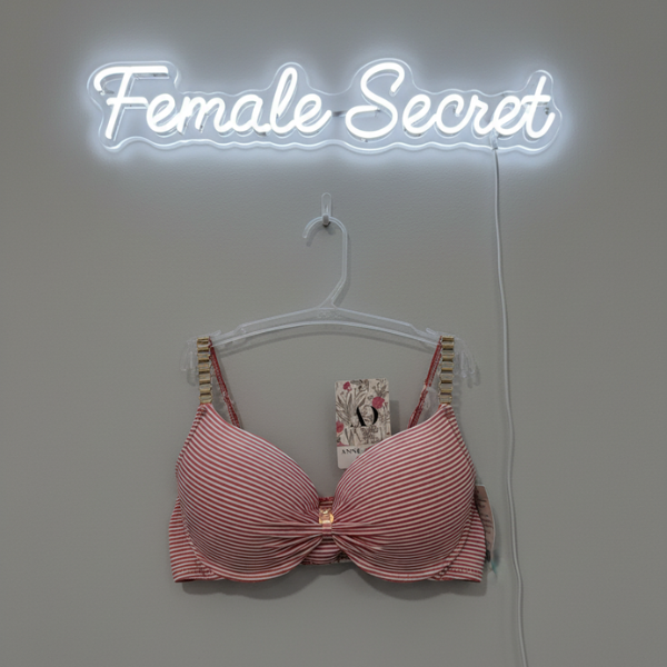 Pack of 2 Striped Padded Bra And Panty Set with Chain Straps