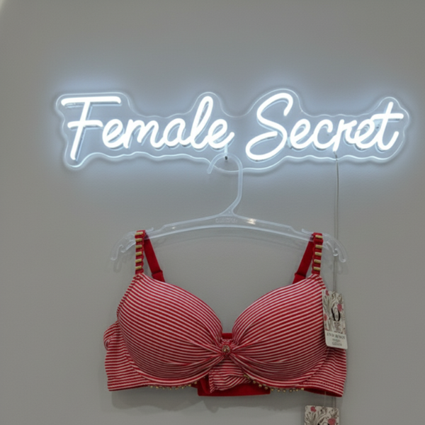 Pack of 2 Striped Padded Bra And Panty Set with Chain Straps