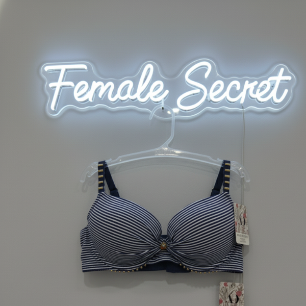 Pack of 2 Striped Padded Bra And Panty Set with Chain Straps