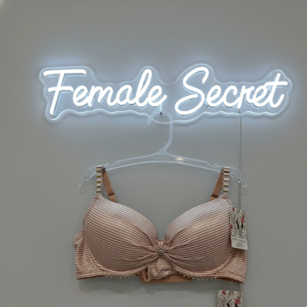 Pack of 2 Striped Padded Bra And Panty Set with Chain Straps