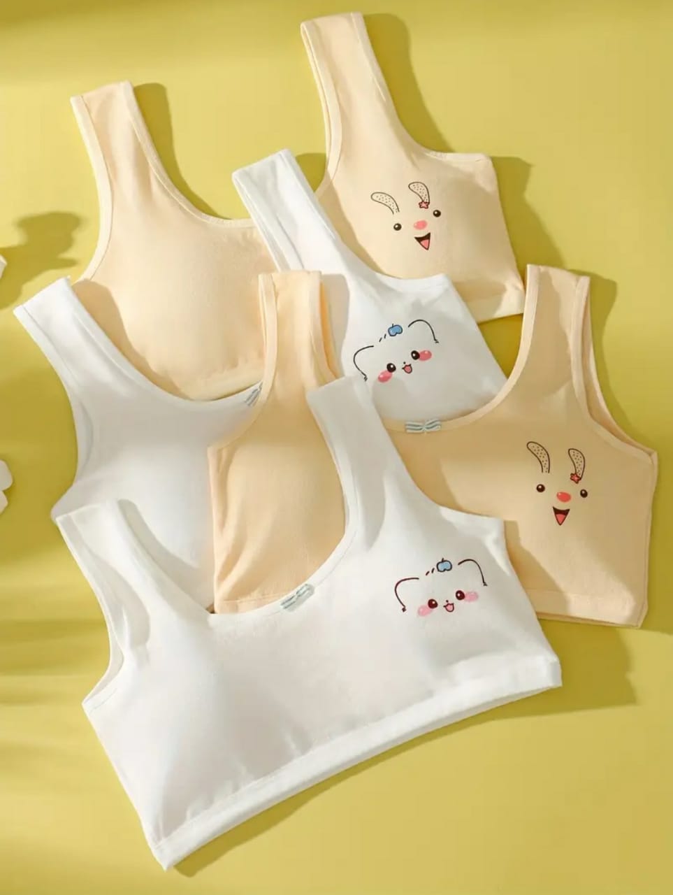 Pack Of 3 Teen Girls Casual Breathable Soft Comfortable Sports Bra